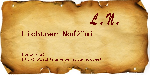 Lichtner Noémi névjegykártya
